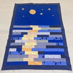 Handmade Moon Reflection Baby/Lap Quilt Top 50x70”Pieced~BABY/BED/Wall Decor